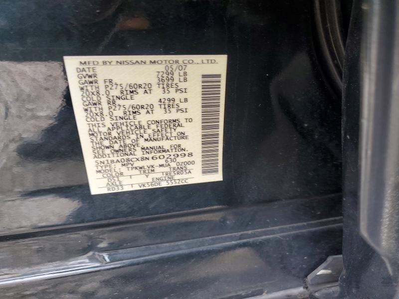 Aukcja sprzedaży 2008 Nissan Armada, vin: 5N1BA08CX8N602998, numer aukcji: 52935856