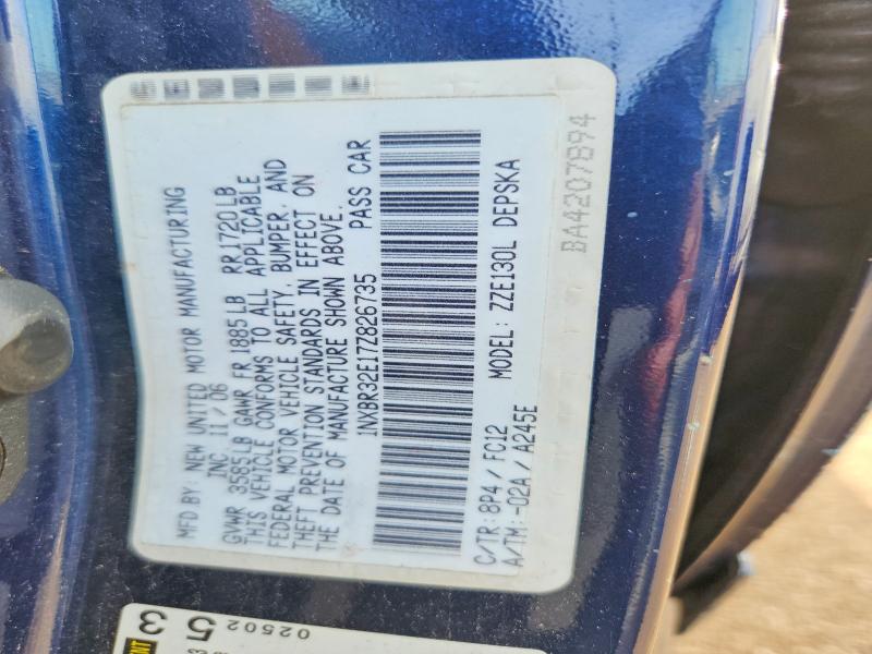 54466596 :رقم المزاد ، 1NXBR32E17Z826735 vin ، 2007 Toyota Corolla مزاد بيع