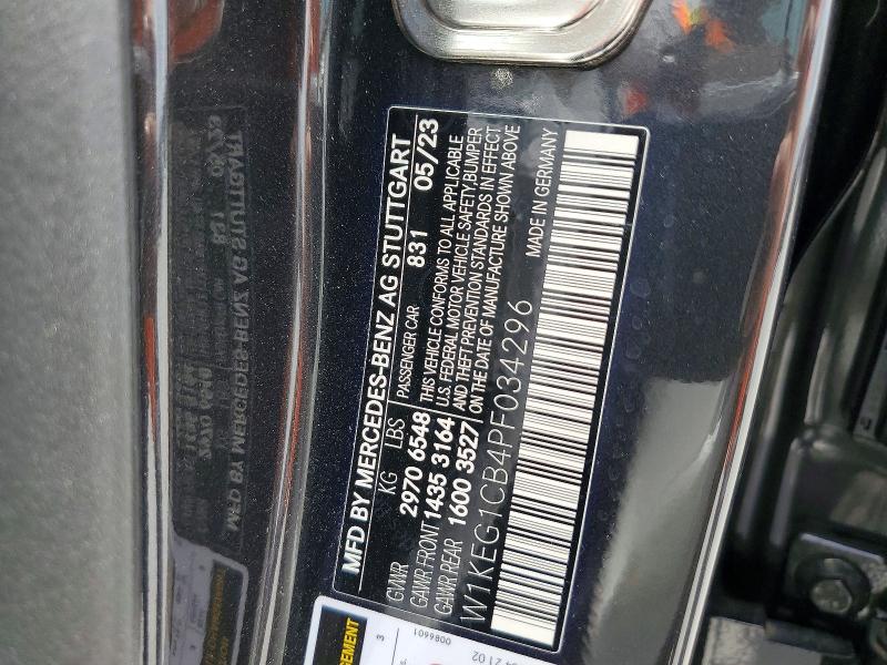 2023 Mercedes-benz Eqe Sedan მანქანა იყიდება აუქციონზე, vin: W1KEG1CB4PF034296, აუქციონის ნომერი: 53749406
