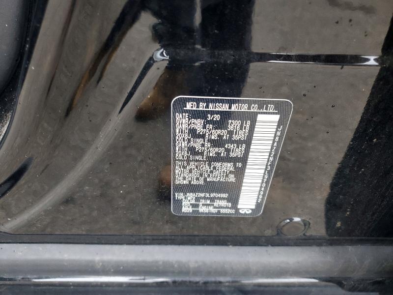 Продаж на аукціоні авто 2020 Infiniti Qx80, vin: JN8AZ2NF3L9704992, номер лоту: 52714226