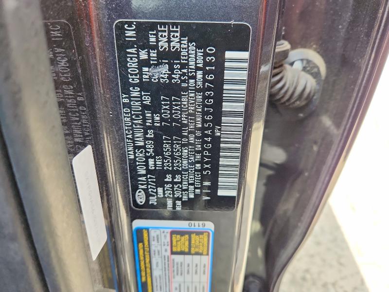 Aukcja sprzedaży 2018 Kia Sorento, vin: 5XYPG4A56JG376130, numer aukcji: 52590276