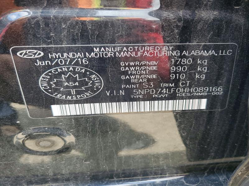 2017 Hyundai Elantra მანქანა იყიდება აუქციონზე, vin: 5NPD74LF0HH089166, აუქციონის ნომერი: 53700796