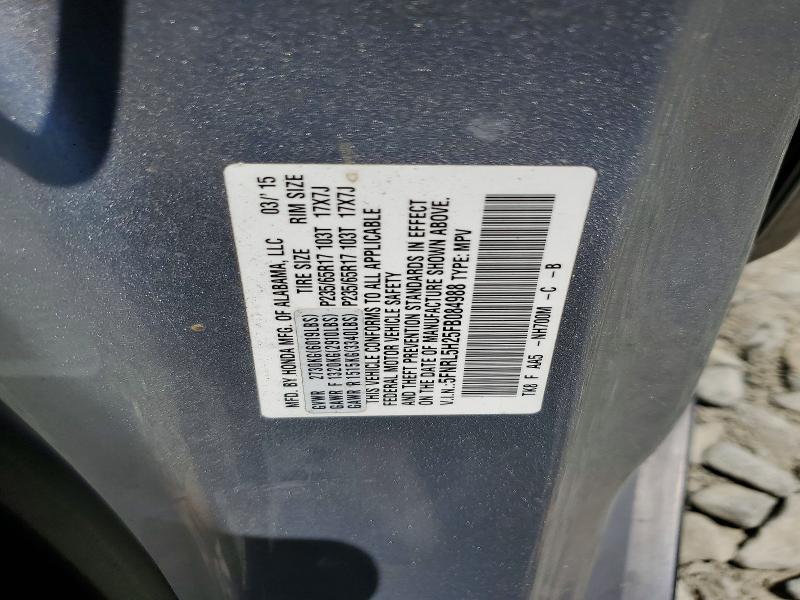 Aukcja sprzedaży 2015 Honda Odyssey, vin: 5FNRL5H25FB084988, numer aukcji: 54135806