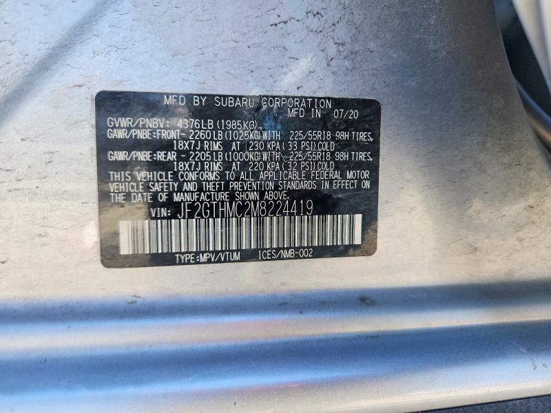 Продаж на аукціоні авто 2021 Subaru Crosstrek, vin: JF2GTHMC2M8224419, номер лоту: 53712766