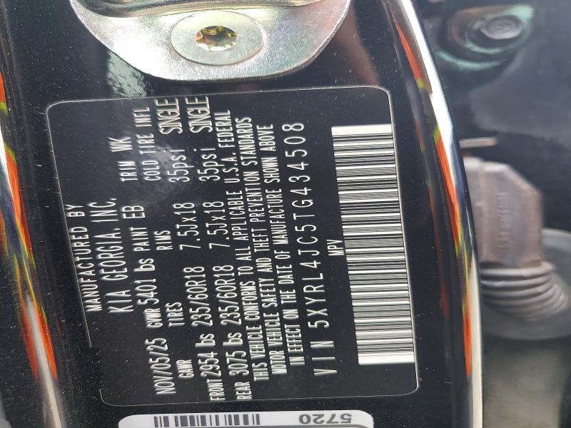 53297926 :رقم المزاد ، 5XYRL4JC5TG434508 vin ، 2026 Kia Sorento مزاد بيع