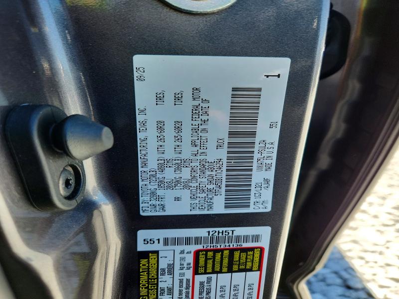 52901126 :رقم المزاد ، 5TFWA5DB1TX346294 vin ، 2026 Toyota Tundra مزاد بيع