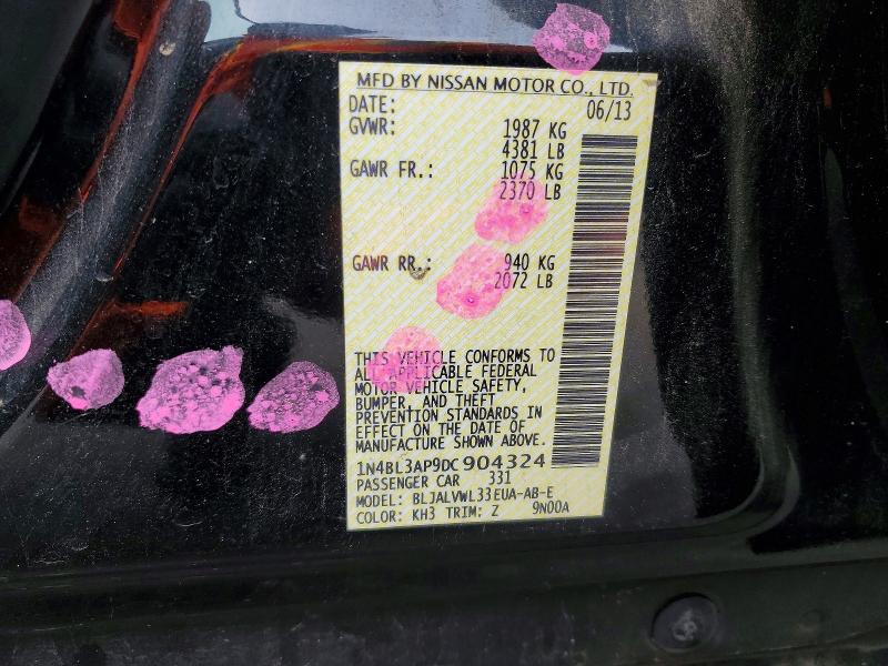 53608726 :رقم المزاد ، 1N4BL3AP9DC904324 vin ، 2013 Nissan Altima مزاد بيع