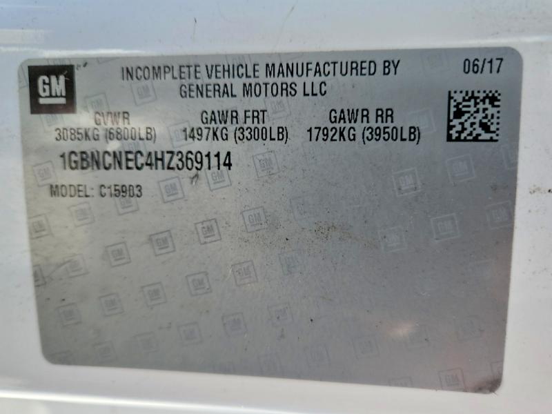 Продажа на аукционе авто 2017 Chevrolet Silverado, vin: 1GBNCNEC4HZ369114, номер лота: 54928006