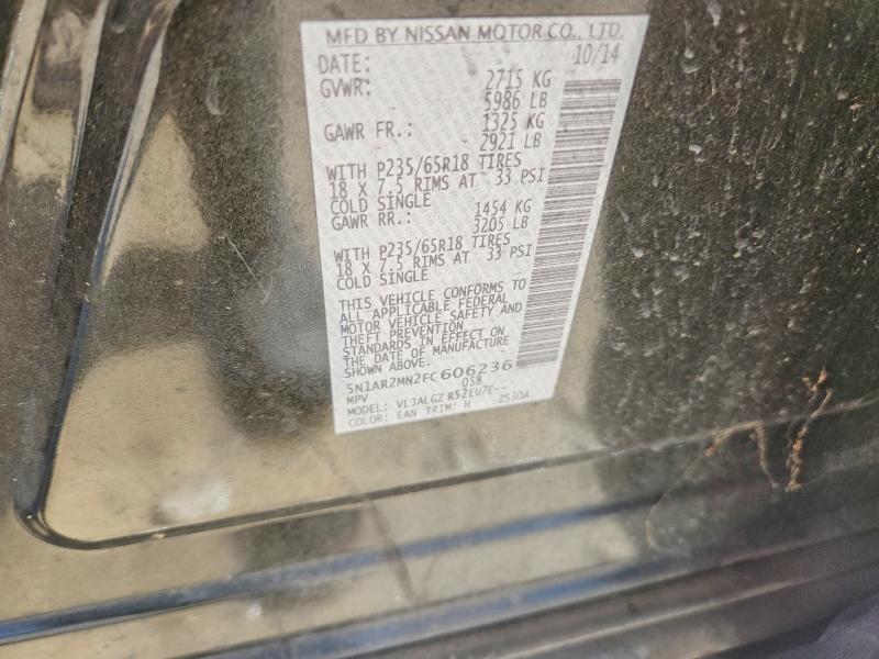 Продаж на аукціоні авто 2015 Nissan Pathfinder, vin: 5N1AR2MN2FC606236, номер лоту: 51492796