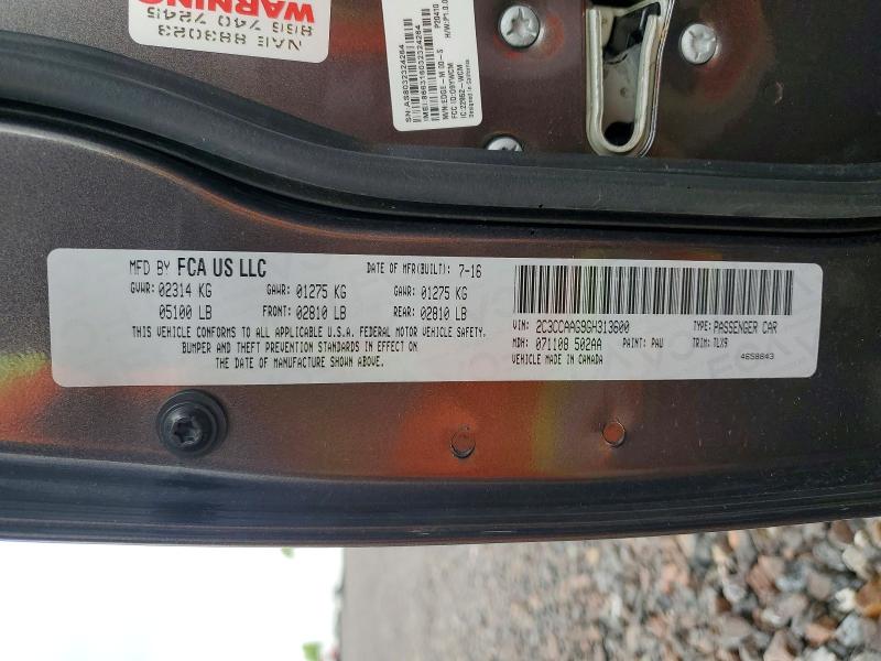 52690936 :رقم المزاد ، 2C3CCAAG9GH313600 vin ، 2016 Chrysler 300 مزاد بيع