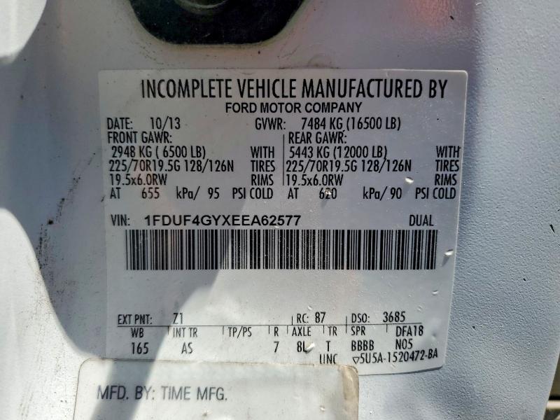 2014 Ford F450 მანქანა იყიდება აუქციონზე, vin: 1FDUF4GYXEEA62577, აუქციონის ნომერი: 51919906