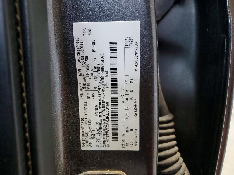Продажа на аукционе авто 2018 Ford F150, vin: 1FTEW1C5XJKD53160, номер лота: 53840616