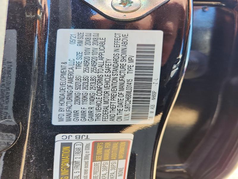 55161766 :رقم المزاد ، 5J8TC2H68ML031415 vin ، 2021 Acura Rdx مزاد بيع