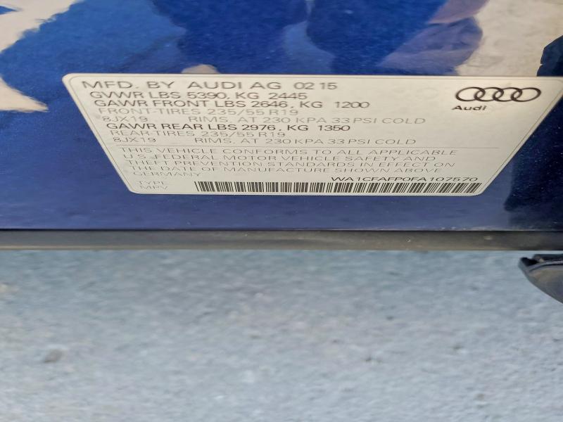 Aukcja sprzedaży 2015 Audi Q5, vin: WA1CFAFP0FA107570, numer aukcji: 53738656