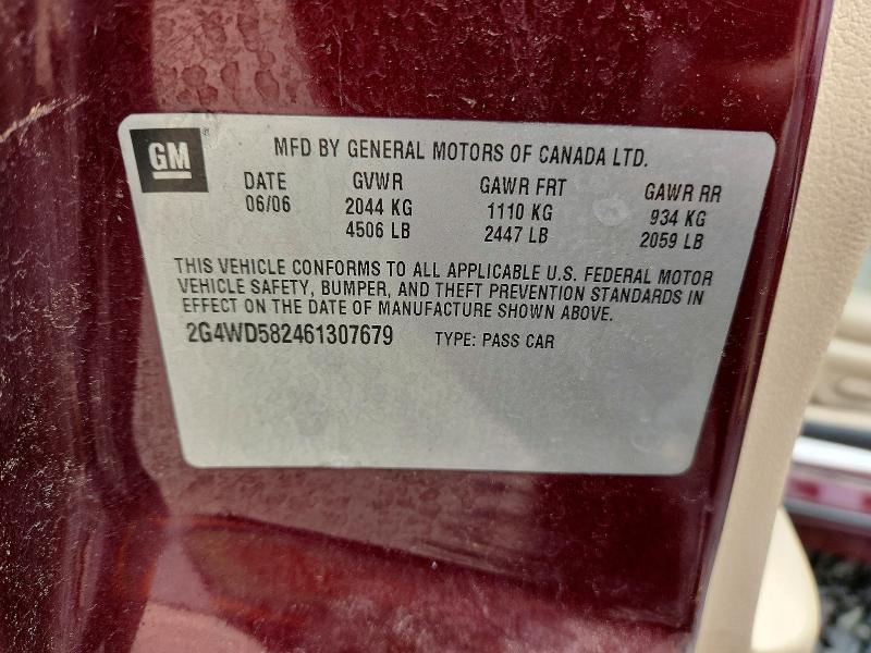 Продажа на аукционе авто 2006 Buick Lacrosse, vin: 2G4WD582461307679, номер лота: 54754326
