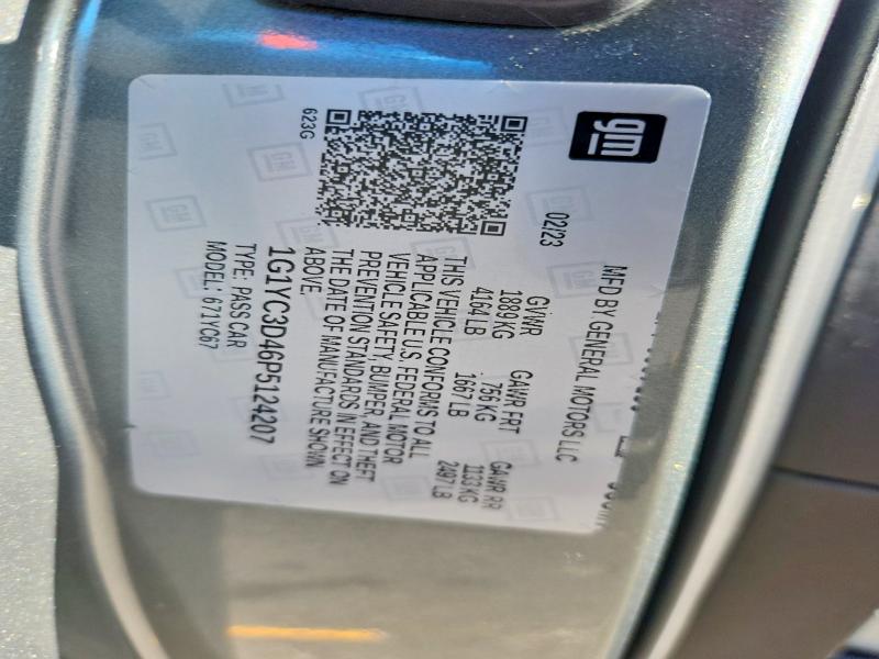 54308126 :رقم المزاد ، 1G1YC3D46P5124207 vin ، 2023 Chevrolet Corvette مزاد بيع