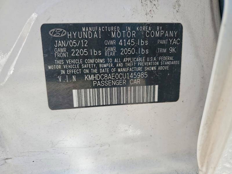 54179866 :رقم المزاد ، KMHDC8AE0CU145985 vin ، 2012 Hyundai Elantra Touring مزاد بيع