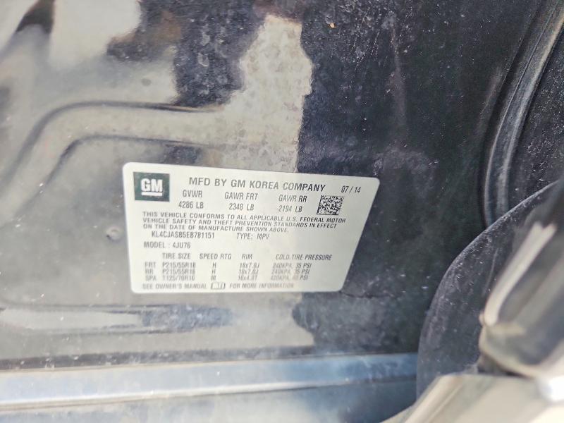 2014 Buick Encore მანქანა იყიდება აუქციონზე, vin: KL4CJASB5EB781151, აუქციონის ნომერი: 54816696