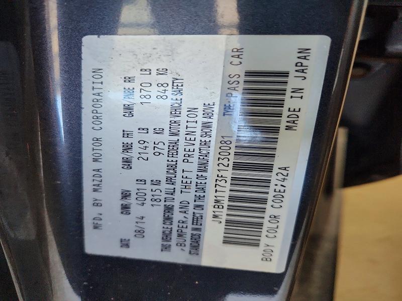 52359726 :رقم المزاد ، JM1BM1T73F1230081 vin ، 2015 Mazda 3 مزاد بيع