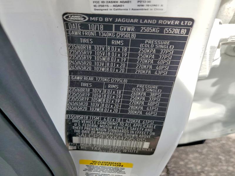 Продажа на аукционе авто 2019 Land Rover Discovery Sport, vin: SALCP2FXXKH795385, номер лота: 55046466