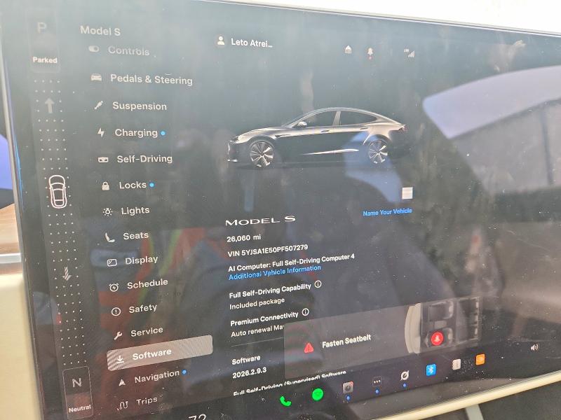 Продаж на аукціоні авто 2023 Tesla Model S, vin: 5YJSA1E50PF507279, номер лоту: 53885716