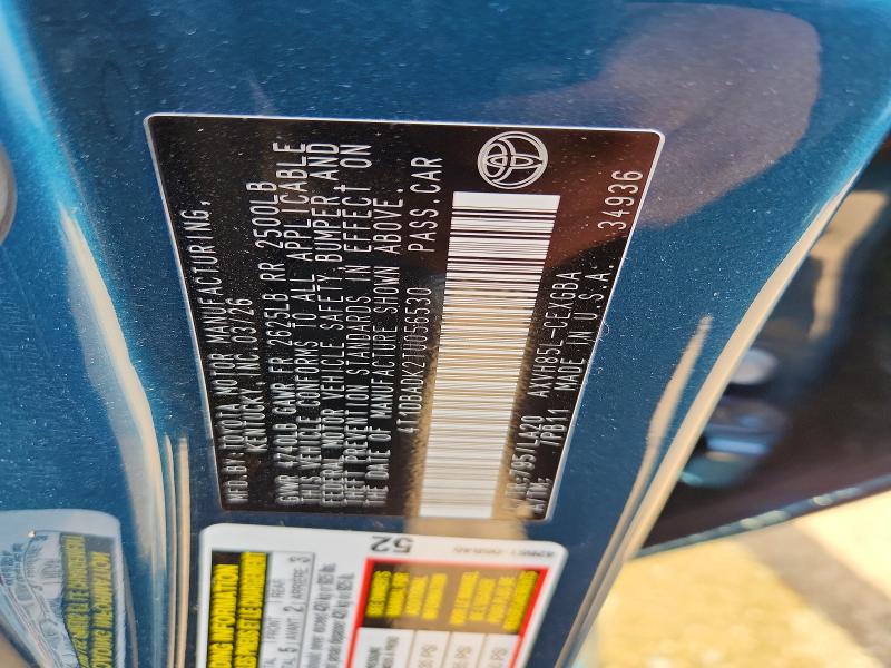 2026 Toyota Camry მანქანა იყიდება აუქციონზე, vin: 4T1DBADK2TU056530, აუქციონის ნომერი: 53728206
