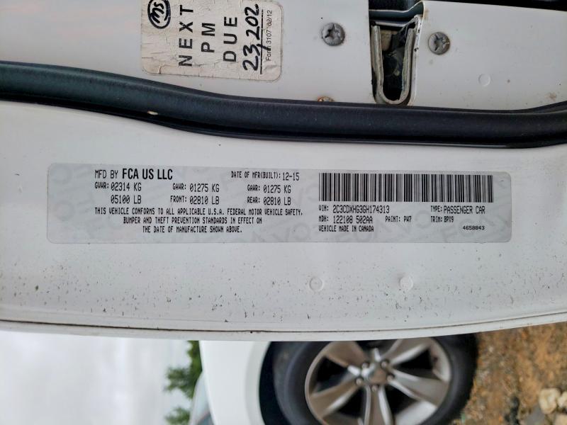 Продажа на аукционе авто 2016 Dodge Charger, vin: 2C3CDXHG3GH174313, номер лота: 54896706