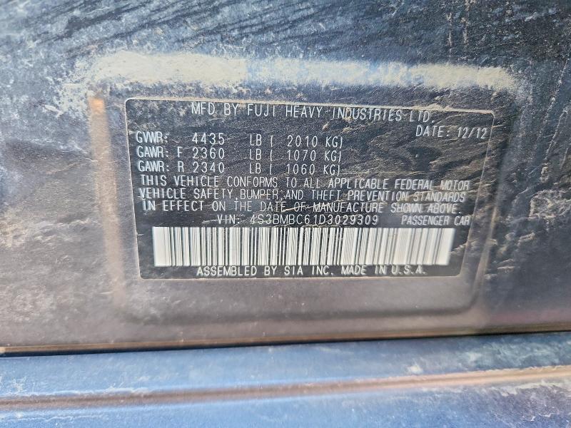 Aukcja sprzedaży 2013 Subaru Legacy, vin: 4S3BMBC61D3029309, numer aukcji: 52570586