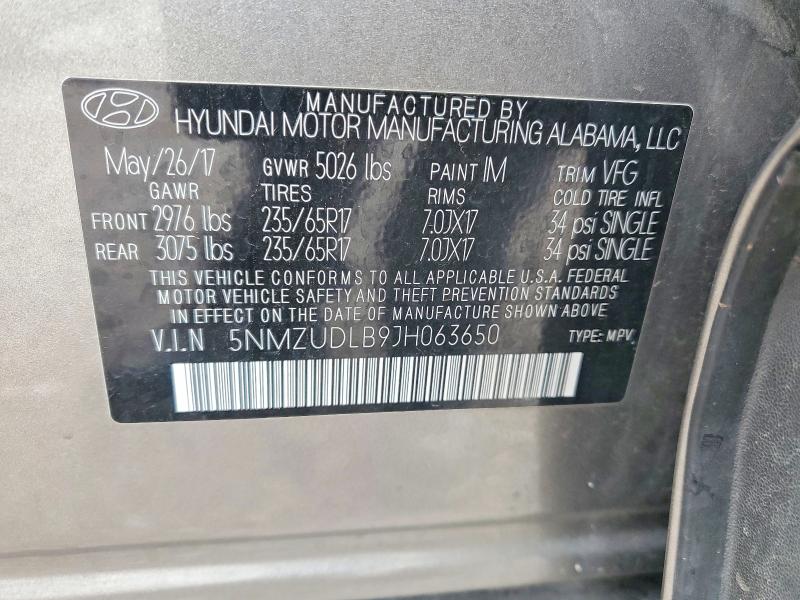 Продажа на аукционе авто 2018 Hyundai Santa Fe Sport, vin: 5NMZUDLB9JH063650, номер лота: 54027876