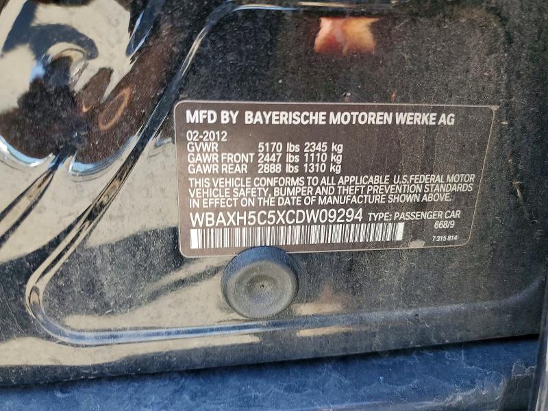 Aukcja sprzedaży 2012 Bmw 528, vin: WBAXH5C5XCDW09294, numer aukcji: 53661036