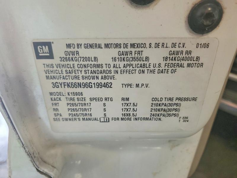 55027466 :رقم المزاد ، 3GYFK66N96G199462 vin ، 2006 Cadillac Escalade مزاد بيع