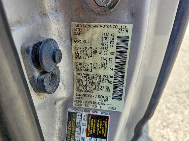 Продажа на аукционе авто 2019 Nissan Frontier, vin: 1N6BD0CT5KN780051, номер лота: 53919266
