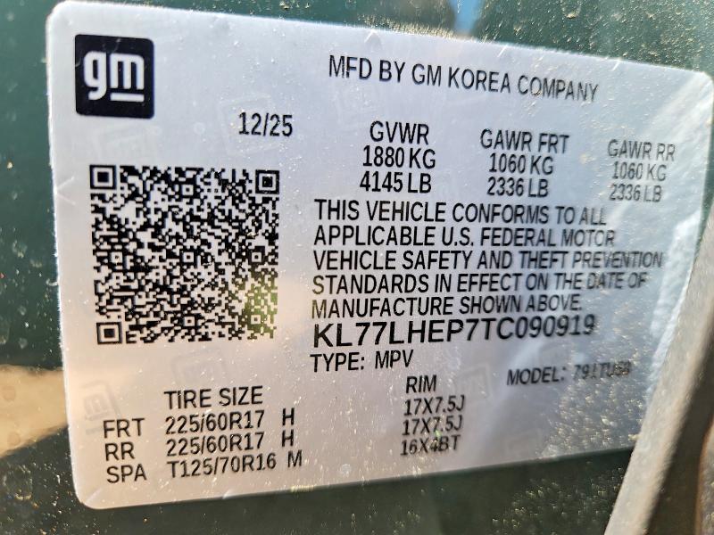 Продаж на аукціоні авто 2026 Chevrolet Trax, vin: KL77LHEP7TC090919, номер лоту: 55124756
