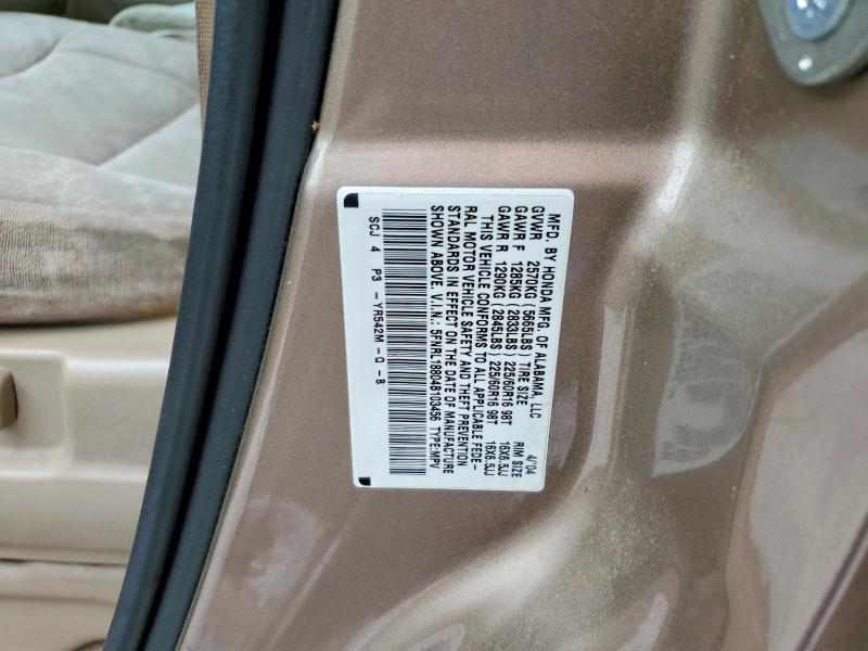 49875806 :رقم المزاد ، 5FNRL18804B103456 vin ، 2004 Honda Odyssey مزاد بيع
