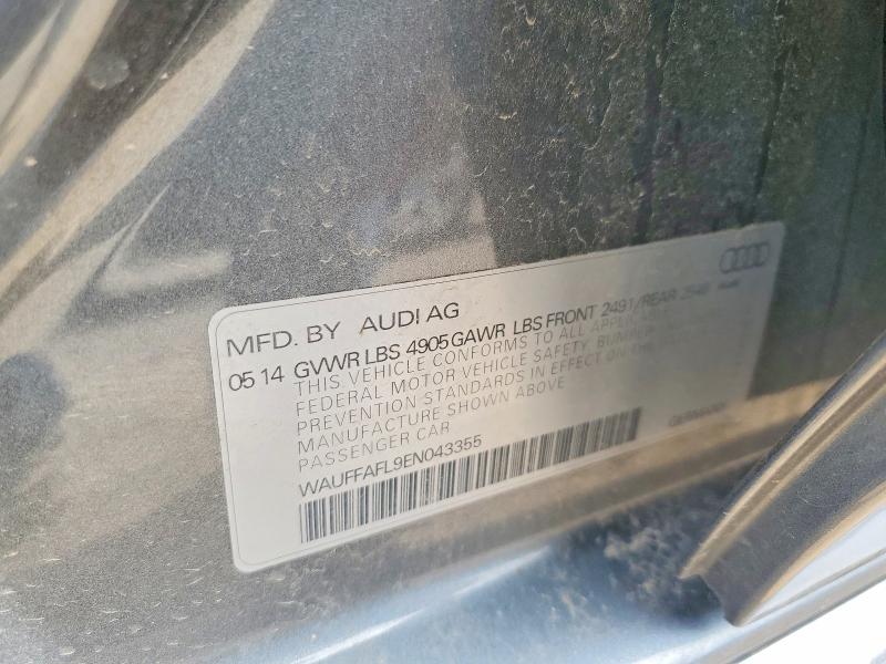 2014 Audi A4 მანქანა იყიდება აუქციონზე, vin: WAUFFAFL9EN043355, აუქციონის ნომერი: 54709246