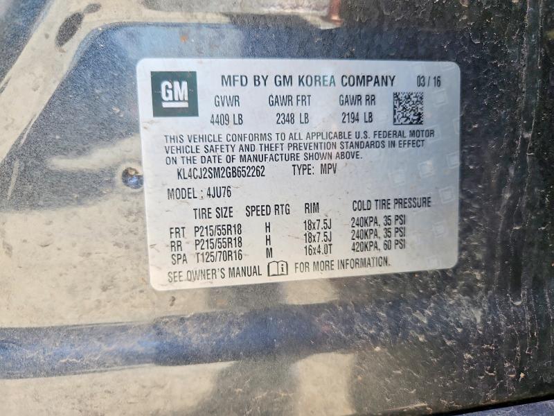 Продажа на аукционе авто 2016 Buick Encore, vin: KL4CJ2SM2GB652262, номер лота: 53754316