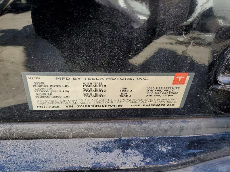 Продаж на аукціоні авто 2013 Tesla Model S, vin: 5YJSA1CN4DFP04485, номер лоту: 55201716