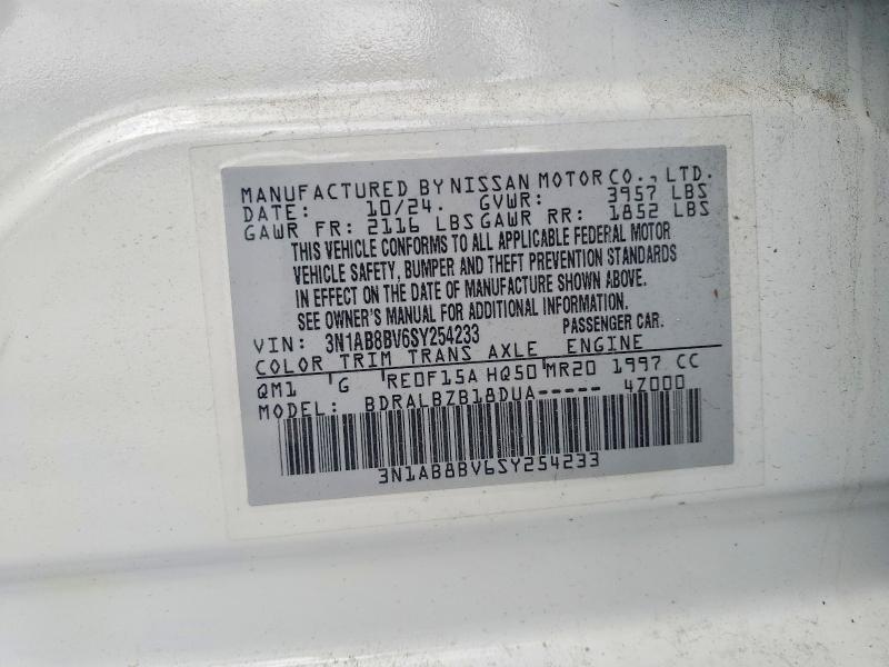 54856536 :رقم المزاد ، 3N1AB8BV6SY254233 vin ، 2025 Nissan Sentra مزاد بيع