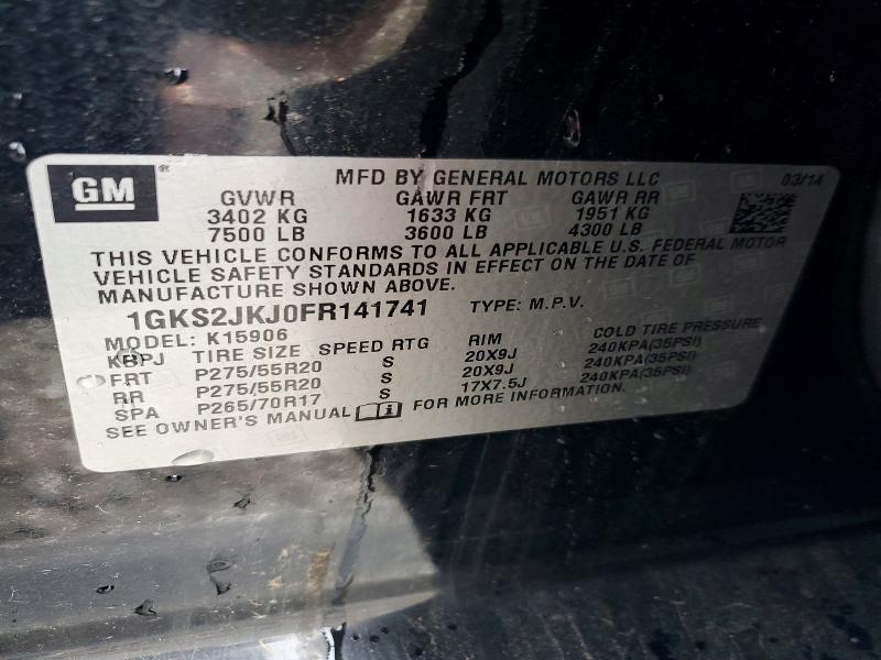 Продажа на аукционе авто 2015 Gmc Yukon Xl, vin: 1GKS2JKJ0FR141741, номер лота: 54543276