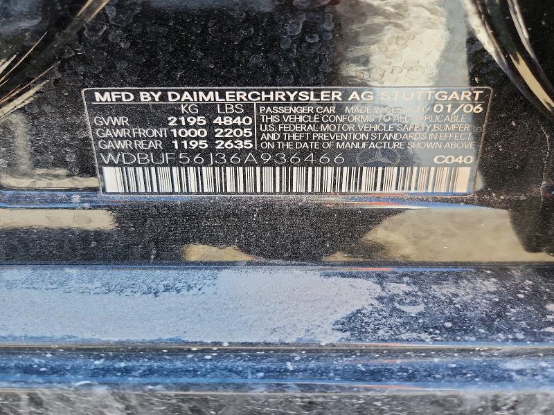 Aukcja sprzedaży 2006 Mercedes-benz E, vin: WDBUF56J36A936466, numer aukcji: 97885305
