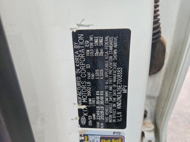 51606356 :رقم المزاد ، KNDJN2A26E7008183 vin ، 2014 Kia Soul مزاد بيع