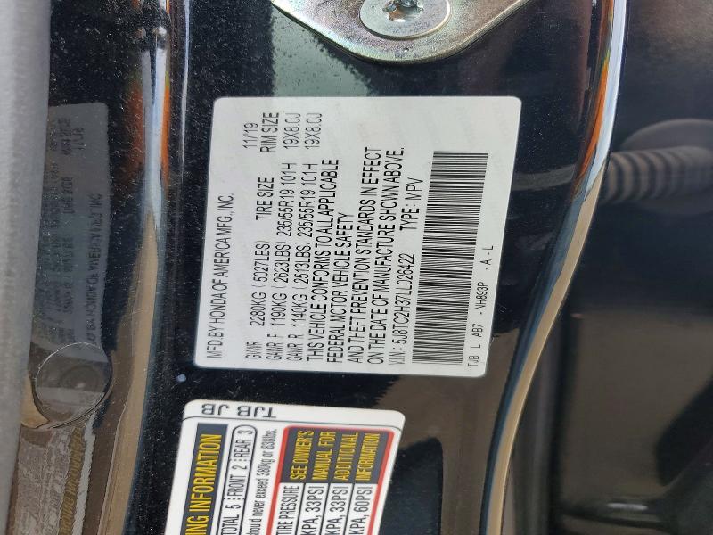 Aukcja sprzedaży 2020 Acura Rdx, vin: 5J8TC2H37LL026422, numer aukcji: 53957976