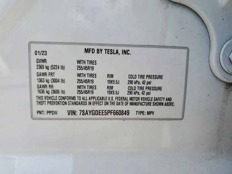 Продажа на аукционе авто 2023 Tesla Model Y, vin: 7SAYGDEE5PF660849, номер лота: 53244416