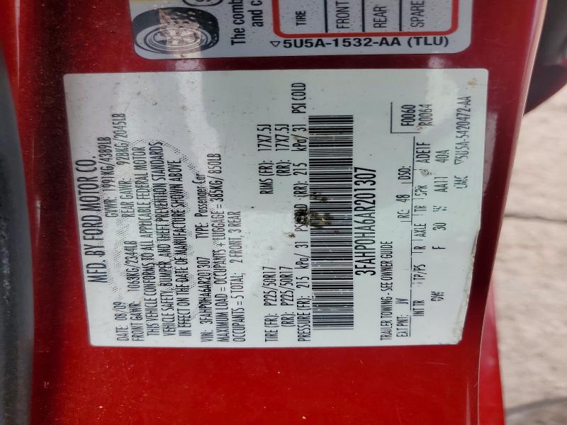 Продажа на аукционе авто 2010 Ford Fusion, vin: 3FAHP0HA6AR201307, номер лота: 53851536