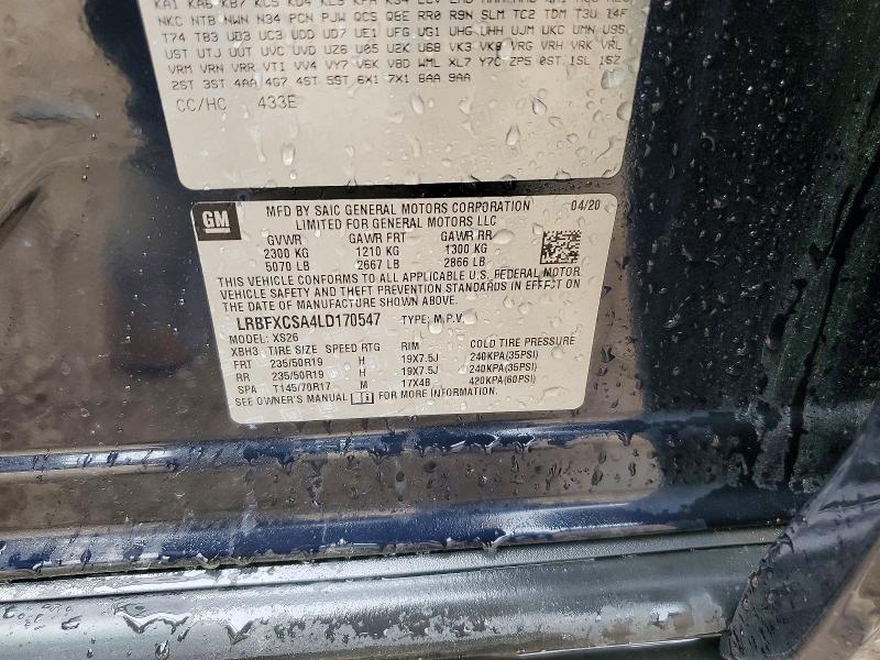 Продажа на аукционе авто 2020 Buick Envision, vin: LRBFXCSA4LD170547, номер лота: 52384216