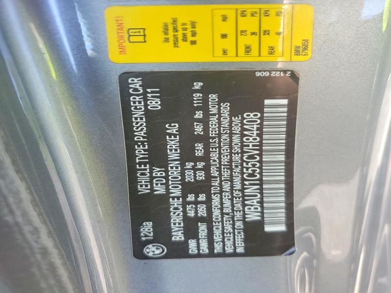 Продаж на аукціоні авто 2012 Bmw 128, vin: WBAUN1C55CVH84408, номер лоту: 52556806