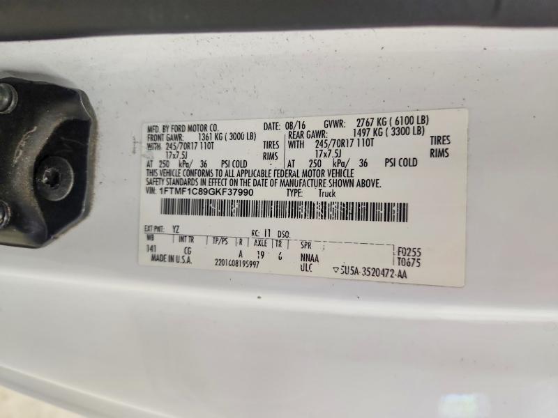 Aukcja sprzedaży 2016 Ford F150, vin: 1FTMF1C89GKF37990, numer aukcji: 52802376