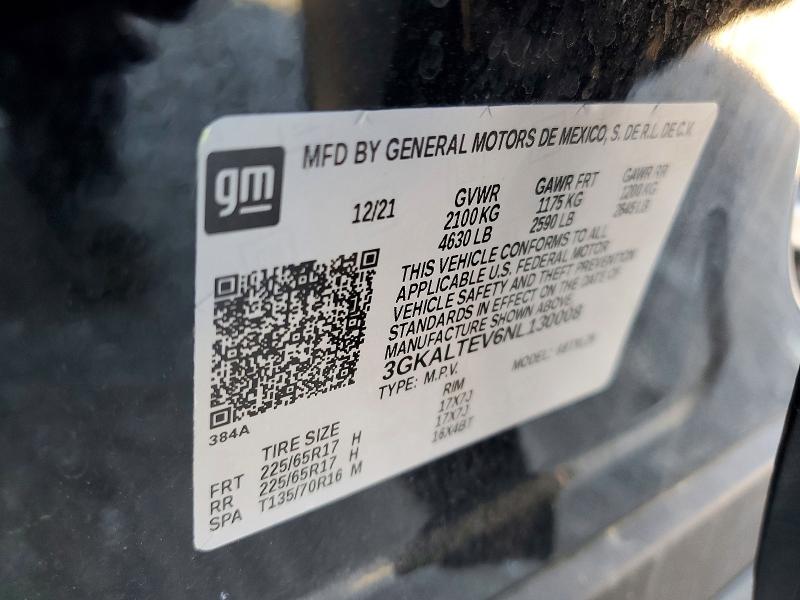Aukcja sprzedaży 2022 Gmc Terrain, vin: 3GKALTEV6NL130008, numer aukcji: 52760506