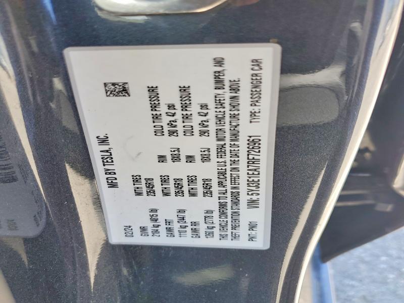 Продаж на аукціоні авто 2024 Tesla Model 3, vin: 5YJ3E1EA7RF726961, номер лоту: 50092816