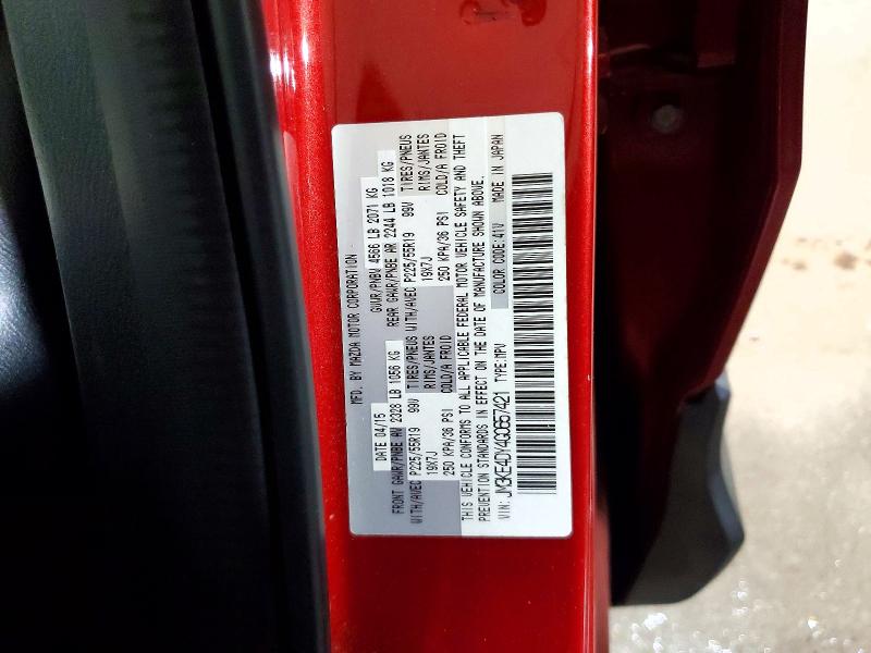 Продажа на аукционе авто 2016 Mazda Cx-5, vin: JM3KE4DY4G0657421, номер лота: 54968746